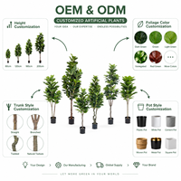 Künstlicher Ficus Lyrata Baum mit lebensechten großen Blättern für Innenbereiche – Ideal für Restaurants, Cafés, Hochzeiten und kommerzielle Dekoration – Großhandel