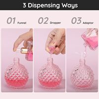 Flacons de parfum de luxe de 100 ml à grande capacité, transparents, avec pompe pulvérisatrice, rechargeables, en verre gris, pour parfum rose, mascara et gouttes pour les yeux