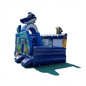 Castillo Inflable <span class=keywords><strong>de</strong></span> PVC Azul - Castillo <span class=keywords><strong>de</strong></span> Princesa, Castillo <span class=keywords><strong>de</strong></span> Delfines, Trampolín para Fiestas Infantiles, <span class=keywords><strong>Juego</strong></span> para Fiestas - Product Image 4