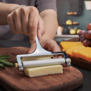 Cortador de Queso Profesional de Mano, Cortador de Queso de Acero Inoxidable con Alambre Ajustable para Cocina, Utensilios para Queso - Product Image 5