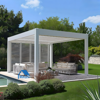 Pergola bioclimatique moderne d'extérieur Magic Factory en aluminium à lames orientables 3x3 3x4 3x6 4x4 6x4 m