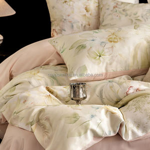 Nuovo Arrivo Set Copripiumino Lusso Quattro Pezzi King French Vintage Motivo Vegetale Lavorato a Maglia 100% Cotone Reversibile Traspirante 300 Fili - Product Image 4