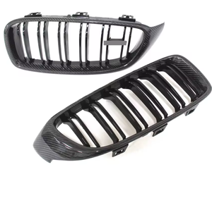 Para <span class=keywords><strong>BMW</strong></span> F32 F33 F36 435i 440i F82 F83 2013-2020 Parrilla delantera de doble listón de fibra de carbono 51712352811 51712352812 - Product Image 3
