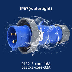 مقبس صناعي جودة عالية 3pin 32A v ذكر أنثى مقبس صناعي 2P + E IP67 مقبس صناعي - Product Image 2