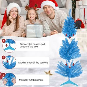 1.2m Standing Multicolor Artificial Christmas Tree Vibrant PET Indoor Holiday Decor for Home - Product Image 3