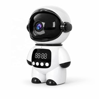Robot Intelligente AI 2 in 1 con Telecamera di Sicurezza Domestica WiFi 1080P a 360° °   Monitor per Bambini e Animali Domestici con Audio Bidirezionale e Funzione Chat, Design Astronauta