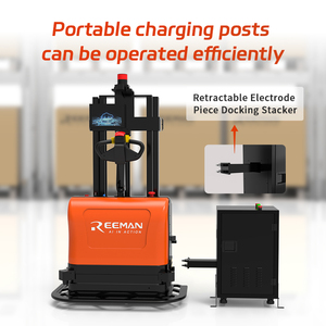 Reeman 1500kg Apilador de carga automática completamente eléctrico Carretilla elevadora de palés Apilador eléctrico de elevación automática Carretilla elevadora eléctrica de China - Product Image 5
