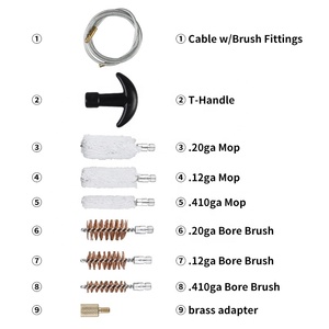 10pcs 12ga 20ga .410cal Têtes de brosses en métal bronze et kit de nettoyage de pistolet à vadrouille en coton - Product Image 4