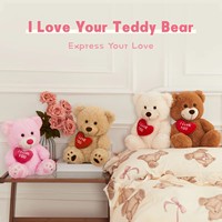 Groothandel op maat gemaakte mini roze knuffels pluche speelgoed teddyberen voor Valentijnsdag Kerstbenodigdheden cadeaus