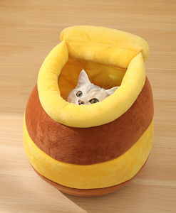 Hot-selling Cat <strong>Bed</strong> Cave Honey Pot <strong>Shape</strong> Cat <strong>Sofa</strong> <strong>Bed</strong> Cat Sleeping <strong>Bed</strong> for Four Seasons - Product Image 4