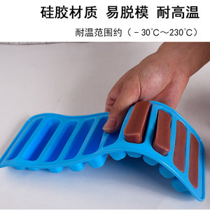 Molde de silicona para salchichas, bandeja para hornear con 6/10 cavidades, para hot dogs, jamón, comida para bebés, apto para horno y lavavajillas, colores aleatorios - Product Image 4