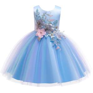 Kids Sleeveless Lace Frocks Girls Wedding Flower Princess Tutu Dresses - Product Image 6