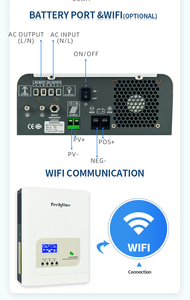 1.5KVA 12V Sóng Sin Tinh Khiết 1500W Tần Số Thấp Hybrid Solar Power Inverter Với 20A AC Charger - Product Image 3
