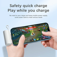 Mini Powerbank Portable WM 4000 5000mAh 10000mAh, Power Bank Léger en Forme de Capsule avec Câble Type-C, Batterie à Charge Rapide