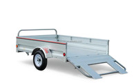 Remorque Automobile en Aluminium Personnalisable avec Plancher en Tôle d'Acier et Roue Galvanisée à Vendre – Dispose d'un Double Essieu