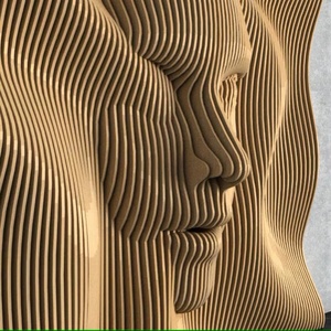 Scultura Artistica <span class=keywords><strong>in</strong></span> <span class=keywords><strong>Legno</strong></span> <span class=keywords><strong>Massello</strong></span> all'Ingrosso | Pannello Decorativo da Parete di Lusso dal Design Moderno | Arte Murale Parametrica <span class=keywords><strong>in</strong></span> <span class=keywords><strong>Legno</strong></span> per Arredo Interni Soggiorno - Product Image 2