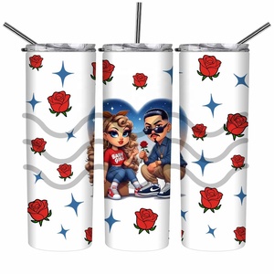 <span class=keywords><strong>Cholo</strong></span> Pareja Listo para enviar UV DTF Cup Wrap Transfers Impresión Impermeable 20oz Uv Dtf Cup Wraps Durable UV DTF Sticker para tazas - Product Image 4