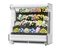 Armoire à fleurs ouverte pour affichage de floriculture Refroidi par air sans gel Paquets de fleurs fraîches Refroidisseur d'équipement de réfrigération