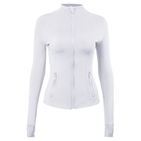 Vestes de sport multicolores légères et ajustées pour femmes, avec fermeture éclair intégrale, pour le yoga, la course à pied, la gym, la remise en forme, vêtements de sport, fabrication en usine
