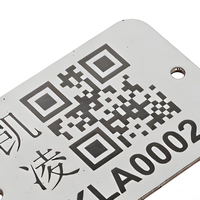 Plaque de signalisation rectangulaire mate en acier inoxydable gravée au laser sur mesure OEM/ODM pour commande de table et cadeau