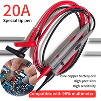 Câble de sonde de test multimètre, stylo de test, fil de test en silicone, sonde de mesure en métal ultra-affûtée, prend en charge 1000V 10A 20A
