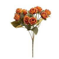 Rose artificielle multi-têtes séchée style pastoral rétro pour la décoration de la maison, du salon ou de mariage
