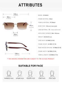 Lunettes <span class=keywords><strong>de</strong></span> <span class=keywords><strong>soleil</strong></span> KAJILA rétro, design personnalisé, logo tête <span class=keywords><strong>de</strong></span> léopard, couleurs bois, sans monture, UV400, pour hommes. - Product Image 6