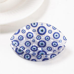 Pince à Cheveux Œil de Diable Bleu Français Tendance en Acrylique – Vente en Gros - Product Image 4
