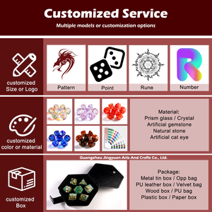 Jingyuan New Arrival Polyhedral Custom Logo Gemstone <strong>Crystal</strong> Dice Game Set Nature Stone Dice For Rpg Dungeons And Dragons - Product Image 6