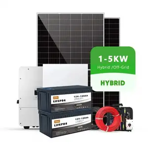 핫 세일 오프 그리드 휴대용 발전소 발전기 5000W 220V 가정 태양 광 시스템 완료