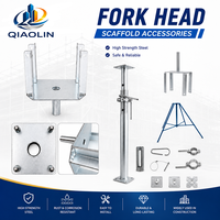 Tête de fourche à quatre voies en acier pour étais métalliques réglables et supports de poutres de coffrage