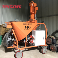 Machine à projeter le plâtre M9 de 5,5 kW, pulvérisateur de mortier automatique triphasé 380 V, portée horizontale de 40 m
