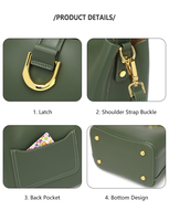 Sac seau en cuir véritable pour femme, grande capacité, imperméable, avec bouton, bandoulière, doublure en polyester, vente en gros