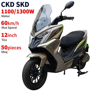 Scooter électrique tout-terrain CKD SKD 12 pouces à 2 roues, moto électrique 1100/1300W, vitesse 60 km/h, cyclomoteur électrique tendance - Product Image 2