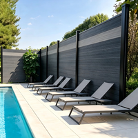 Panneaux de clôture en vinyle 3D marron durables, conçus pour les murs de protection, complémentaires aux panneaux Palisade pour plus de robustesse et d'esthétique