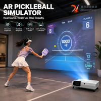 Simulador de Pickleball AR Multijugador, Juego de Proyección Interactiva para Interiores con Estadísticas de Datos para Instalaciones Deportivas Comerciales