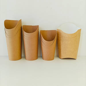 Gobelets en papier kraft brun biodégradable 12oz les plus populaires de Xiamen forme à paroi unique jetable pour les frites charcuterie gâteau crêpe - Product Image 5