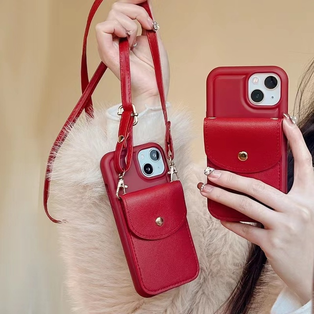 Leather Wallet Bag Luxury Cross Body Designer Newest Leather Mobile Accessories Phone case for iPhone 12 13 14 15 16 Pro Max