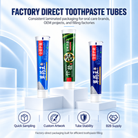 Tubes de dentifrice laminés ABL mats 100 ml, emballage vide en aluminium et plastique, bouchon à vis, impression UV, logo personnalisé
