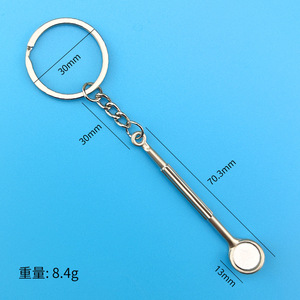 Nha sĩ Keychain Nha khoa Răng Hàm vòng chìa khóa mô phỏng <span class=keywords><strong>3D</strong></span> kim loại dụng cụ nha khoa-Kẹp nha khoa nha khoa Quà Tặng móc chìa khóa - Product Image 5