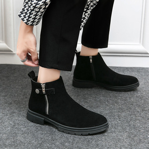Botas para Hombre, Botas de Invierno para Hombre, de Cuero Genuino, con Forro de Lana Térmica, Botas de Algodón con Suela Gruesa, Botas de Piel de Vacuno de Primera Capa - Product Image 5
