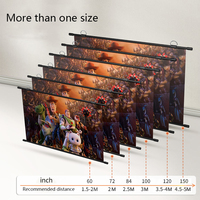 Écran de projection portable 3D 4K HD sur trépied, blanc mat, personnalisé, 100 pouces, pour la maison, l'extérieur, le karaoké, le bureau
