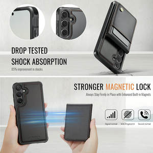 CaseMe <span class=keywords><strong>Cover</strong></span> Mobile per Samsung S24 S25 bordo forte supporto magnetico Flip <span class=keywords><strong>Cover</strong></span> per samsung galaxy S16 custodia posteriore staccabile - Product Image 6