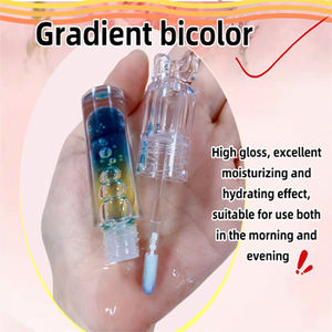 Bálsamo labial transfronterizo con logotipo personalizado, aceite labial de doble Color único, sabor a fruta, aceite brillante vegano Libre de crueldad para labios - Product Image 6