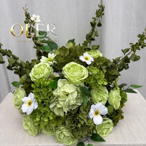 Boule de fleurs artificielles <span class=keywords><strong>en</strong></span> soie pour centre de table de mariage, décoration intérieure/extérieure, longue durée de vie, écologique, imperméable - Product Image 3