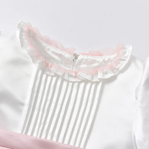 Gaun Satin Putih Anak Perempuan Spanyol Gaun Pesta Pernikahan Ulang Tahun Bayi Gaun Pesta Bunga Anak Perempuan Baju Butik Putri - Product Image 3