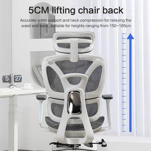 Silla de oficina de tela ergonómica de rejilla completa China moderna 2024 con 3 reposabrazos <span class=keywords><strong>Gaslift</strong></span> 2D/3D/4D 360 refrigeración de ajuste de altura giratoria - Product Image 4