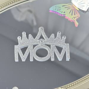 Nouvelle fête des mères feutre diamant gâteau décoration broderie strass étincelle maman je t'aime gâteau décoration fournitures gâteau Topper - Product Image 4
