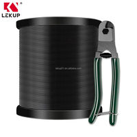 900 Fuß Edelstahlkabel 1/16 Zoll ummantelt auf 3/32 Zoll Stahlkabel 7x7 Schwarz Vinylbeschichtetes Drahtseil 304 Edelstahl-Drahtseil