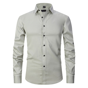 Camisas de negocios formales ajustadas para hombres, <span class=keywords><strong>camisa</strong></span> de trabajo de manga <span class=keywords><strong>larga</strong></span>, <span class=keywords><strong>camisa</strong></span> Formal para hombres, Camisas Para Hombres, Manga <span class=keywords><strong>Larga</strong></span> - Product Image 4